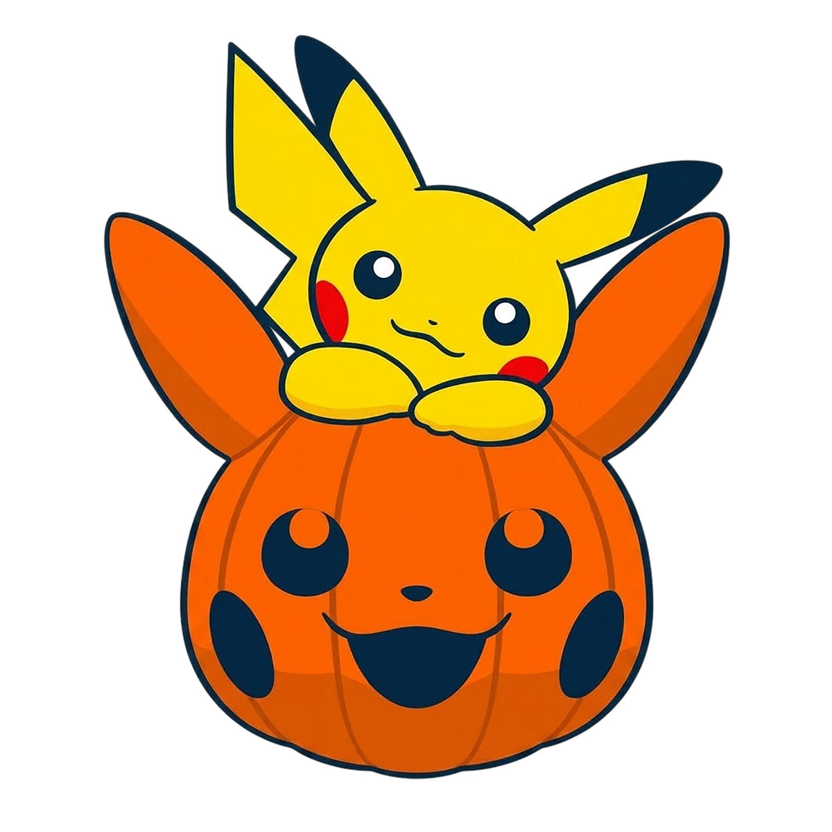 Pikachu Peekaboo Pumpkin Halloween Graphic