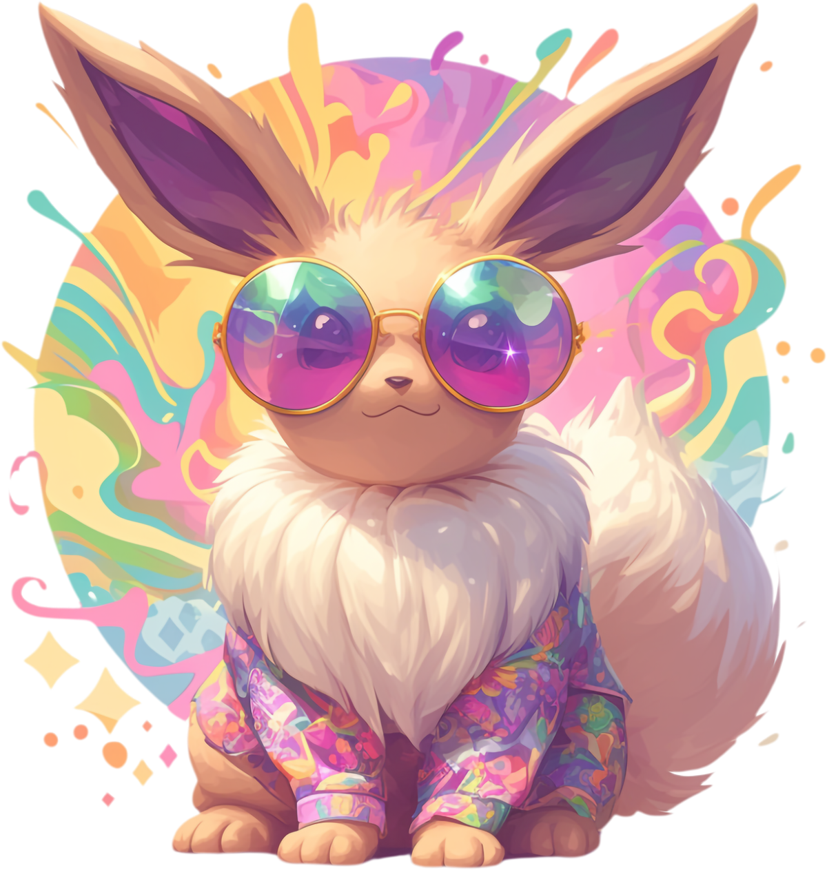 Groovy Disco Eevee Graphic