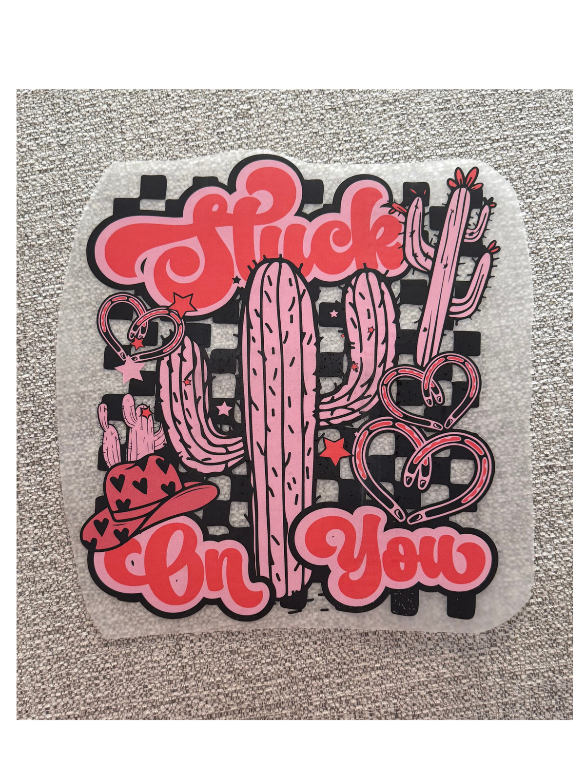 Stuck on You Pink Cactus Graphic