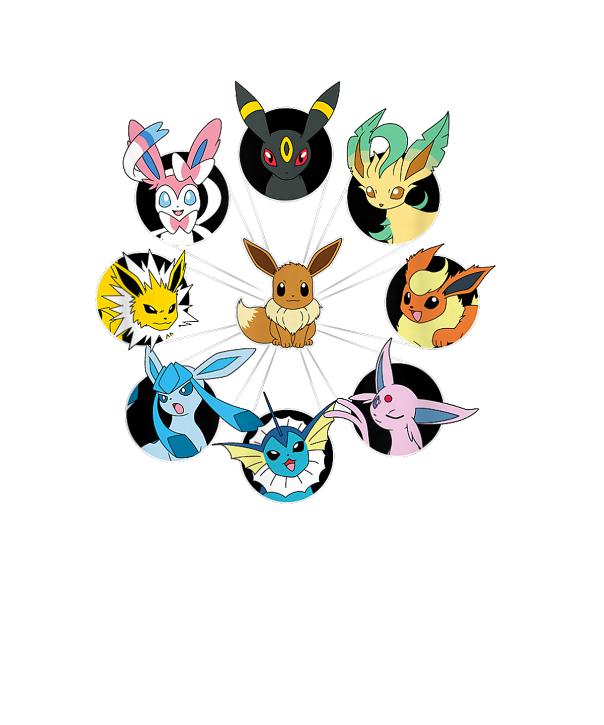 Eevee Circle Group Graphic