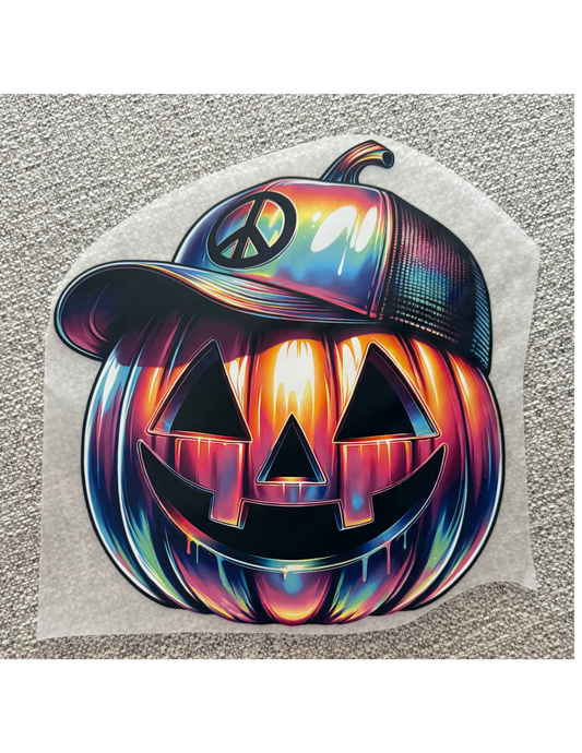 Iridescent Pumpkin Peace Cap Graphic