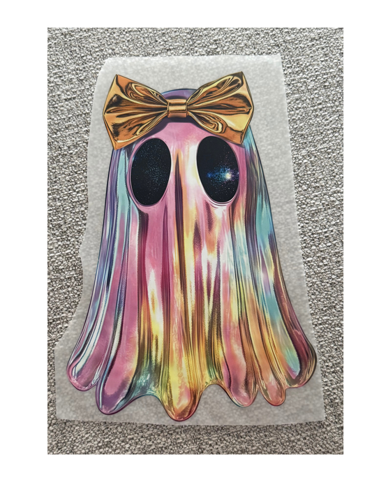 Iridescent Ghost Gold Bow Graphic