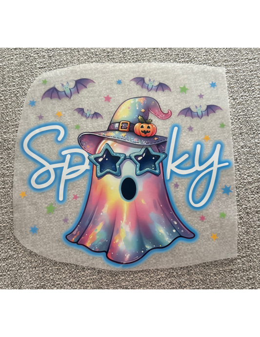 Spooky Iridescent Ghost Star Sunglasses Graphic