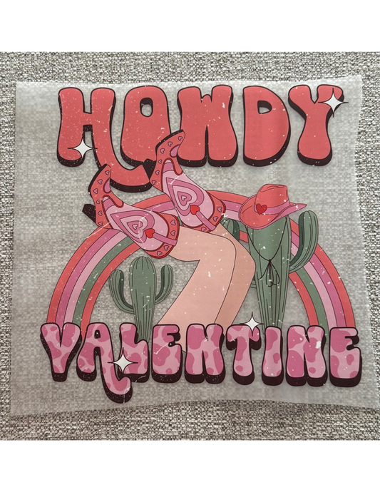 Howdy Valentine Cowboy Cactus Graphic