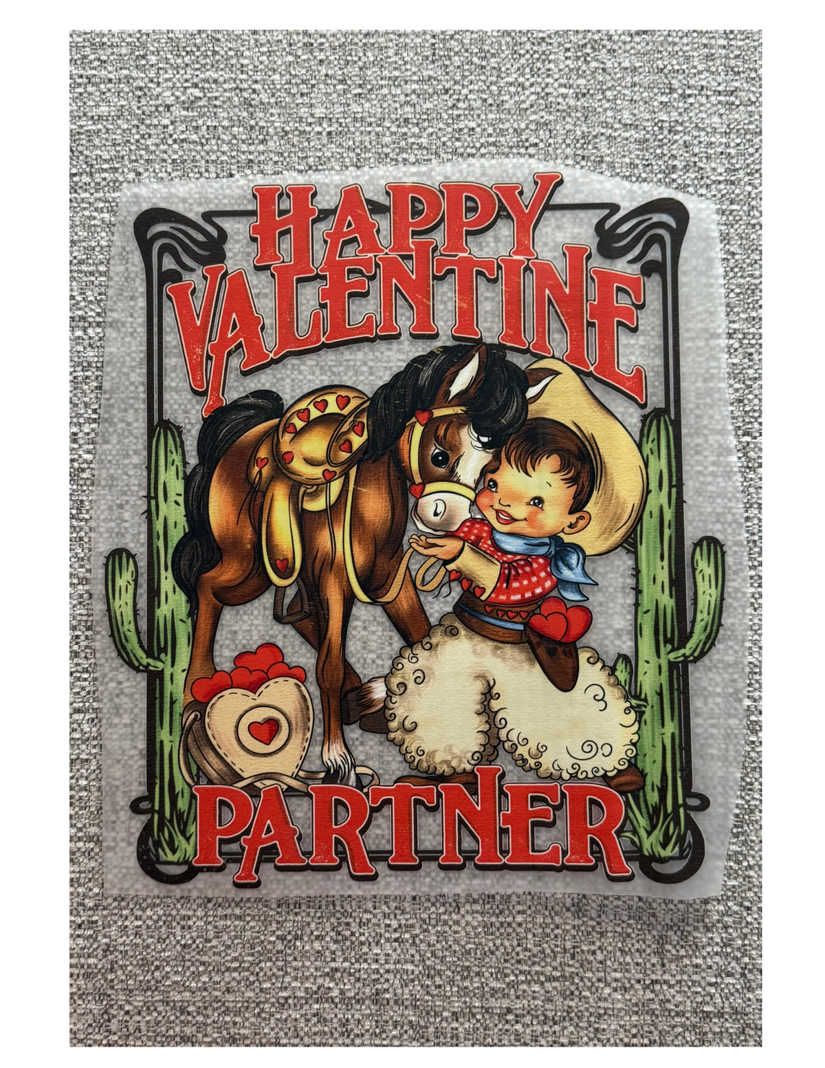 Happy Valentine Partner Cowboy Graphic