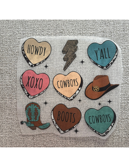 Howdy XOXO Cowboy Candy Hearts Graphic