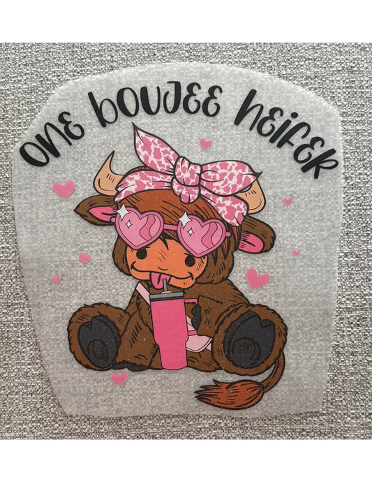 One Boujee Heifer Cow Tumbler Graphic