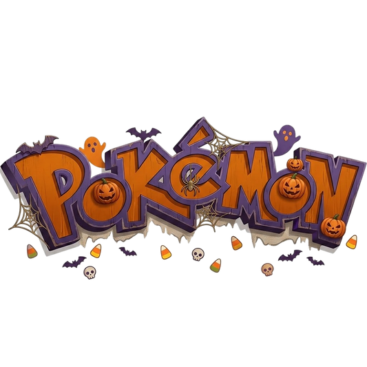 Pokémon Spooky Halloween Lettering Graphic