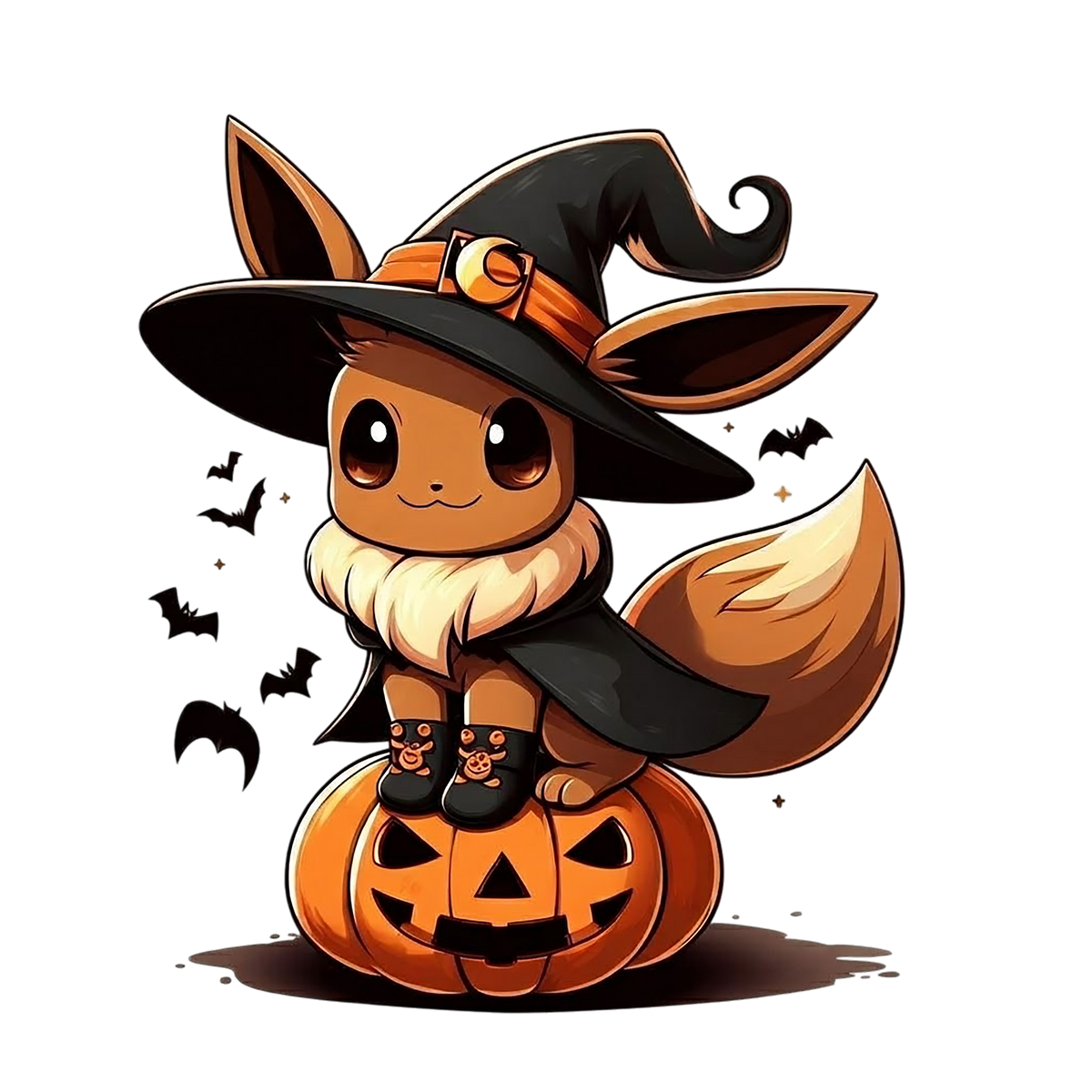 Witch Eevee Pumpkin Perch Halloween Graphic