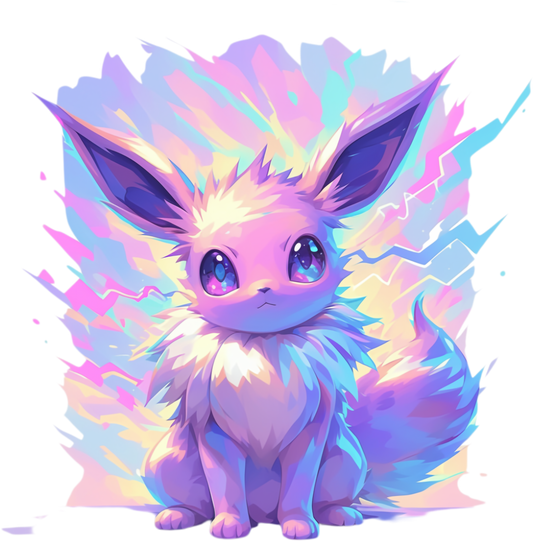 Holographic Frizzy Eevee Graphic