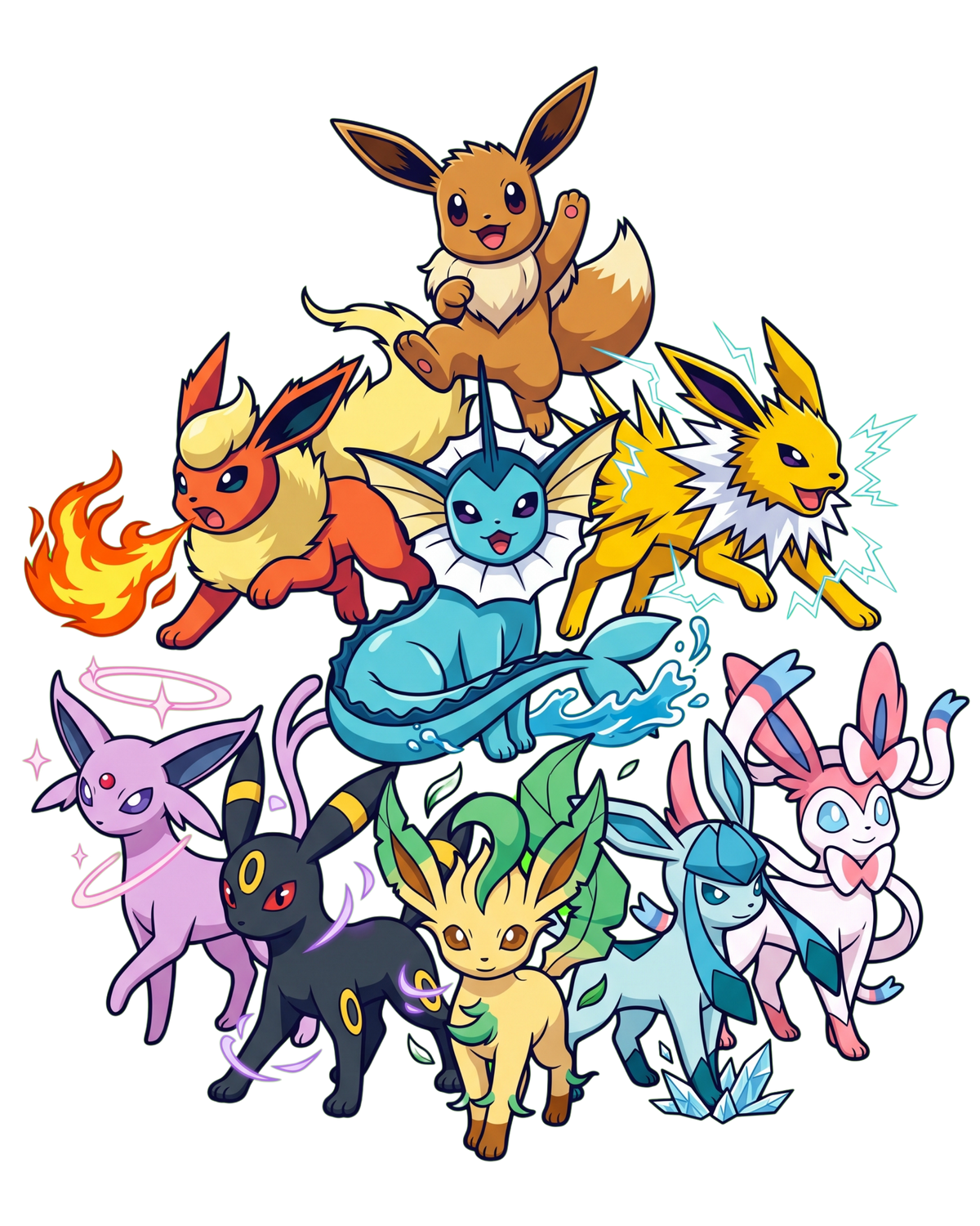 Eevee Group Photo Graphic