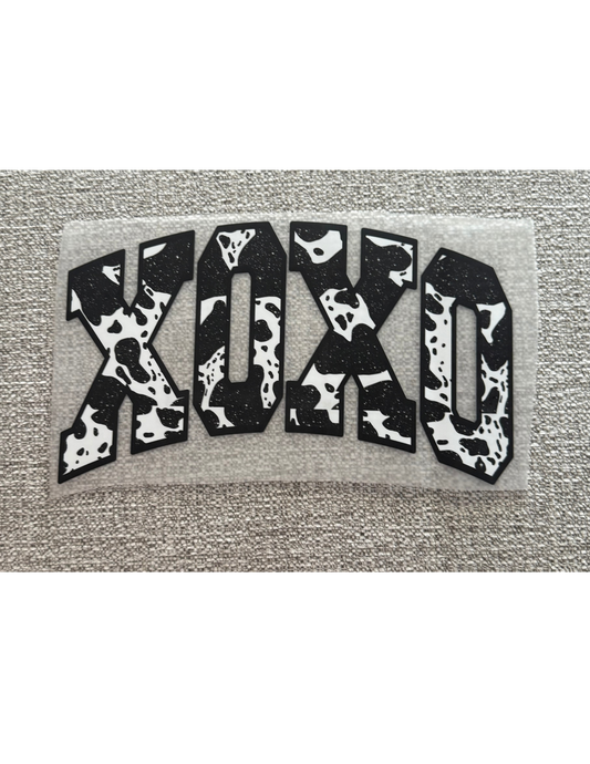 XOXO Black White Cow Print Graphic