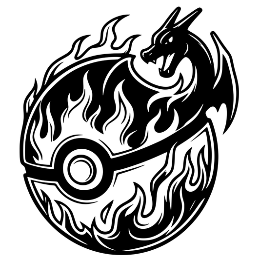 Charizard Flames Pokéball Graphic