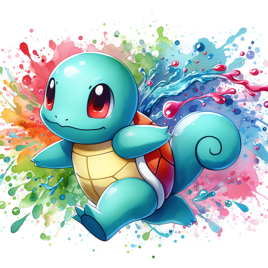 Vibrant Squirtle Graphic