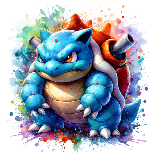 Vibrant Blastoise Graphic