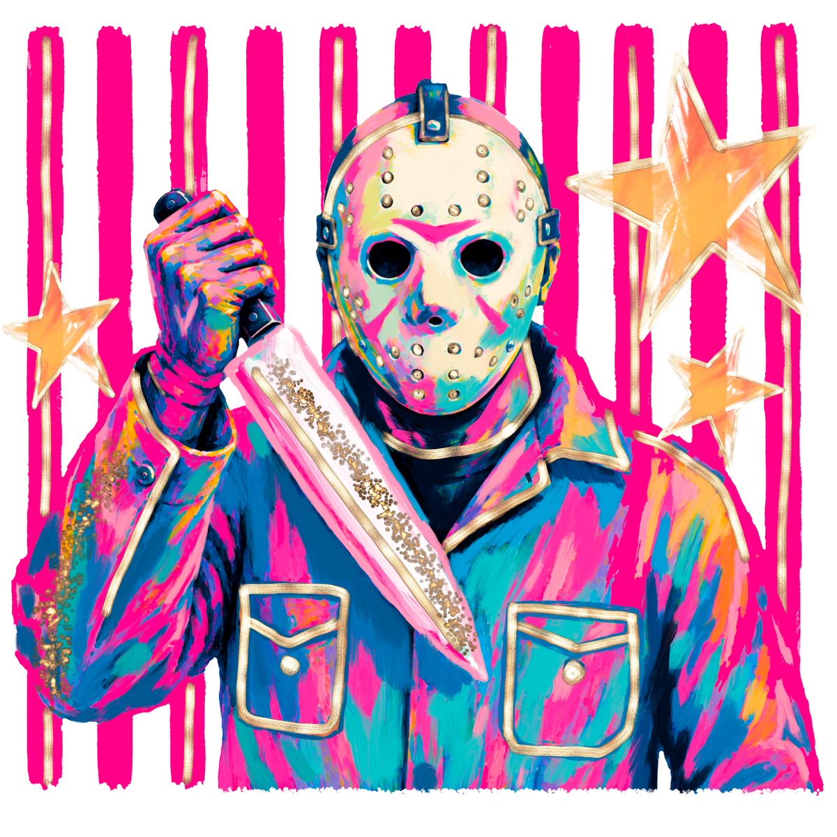 Jason Vibrant Pink Stripes