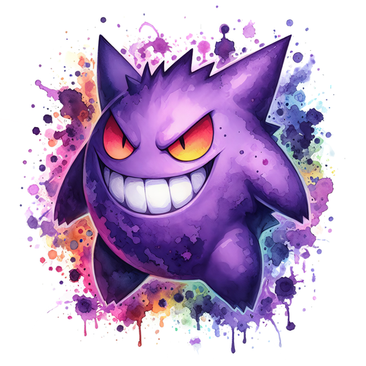 Vibrant Gengar Graphic