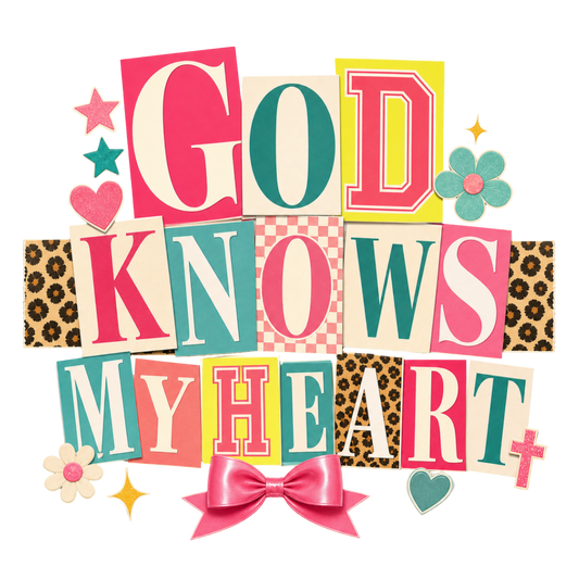God Knows My Heart - Letter Blocks Graphic