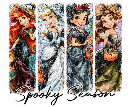 Disney Princesses Spooky Season Candy Basket Graphic