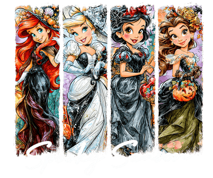 Disney Princesses Spooky Season Candy Basket Graphic