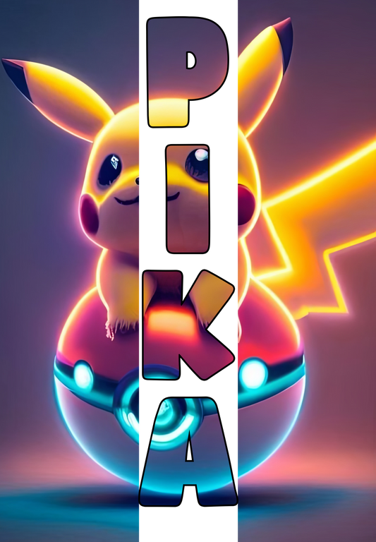 Pikachu Pokéball Neon Image