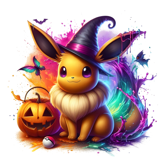 Halloween Eevee Witch Graphic
