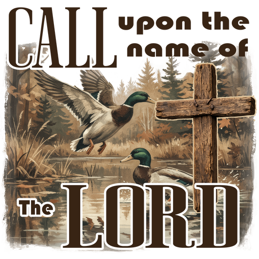 Call Upon the Name of the Lord Nature Scene Graphic