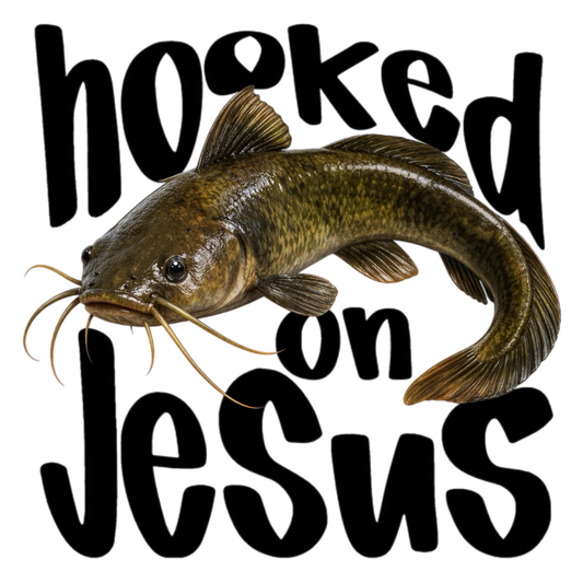 Hooked on Jesus - Catfish Graphic