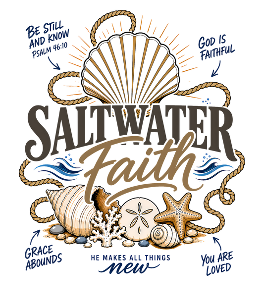Saltwater Faith - Beach & Shells Graphic